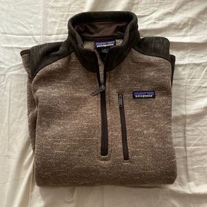 Small Brown Men’s Patagonia Better Sweater quarter zip